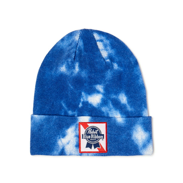 Blue Wave Cuffed Beanie red Embroidery 